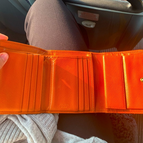 Orange Prada Wallet - Picture 2 of 3